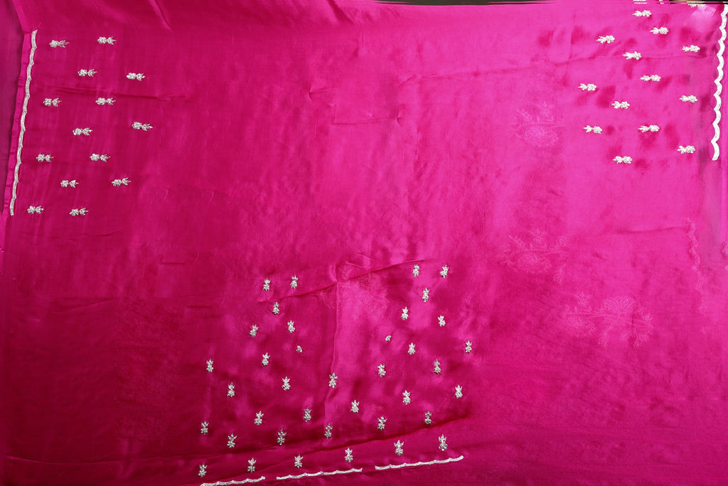 Rani Organza  Saree with Blouse Piece