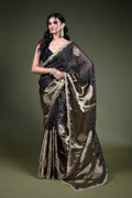 Black Organza  Saree with Blouse Piece