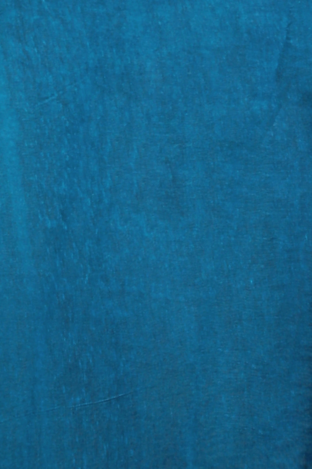 Peacock Blue Muslin Matka Saree with Blouse Piece