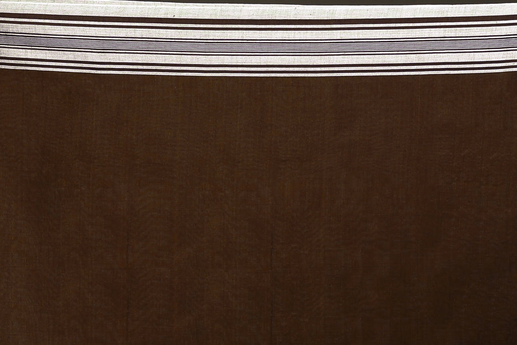 Chocolate Cotton Saree with Blouse Piece