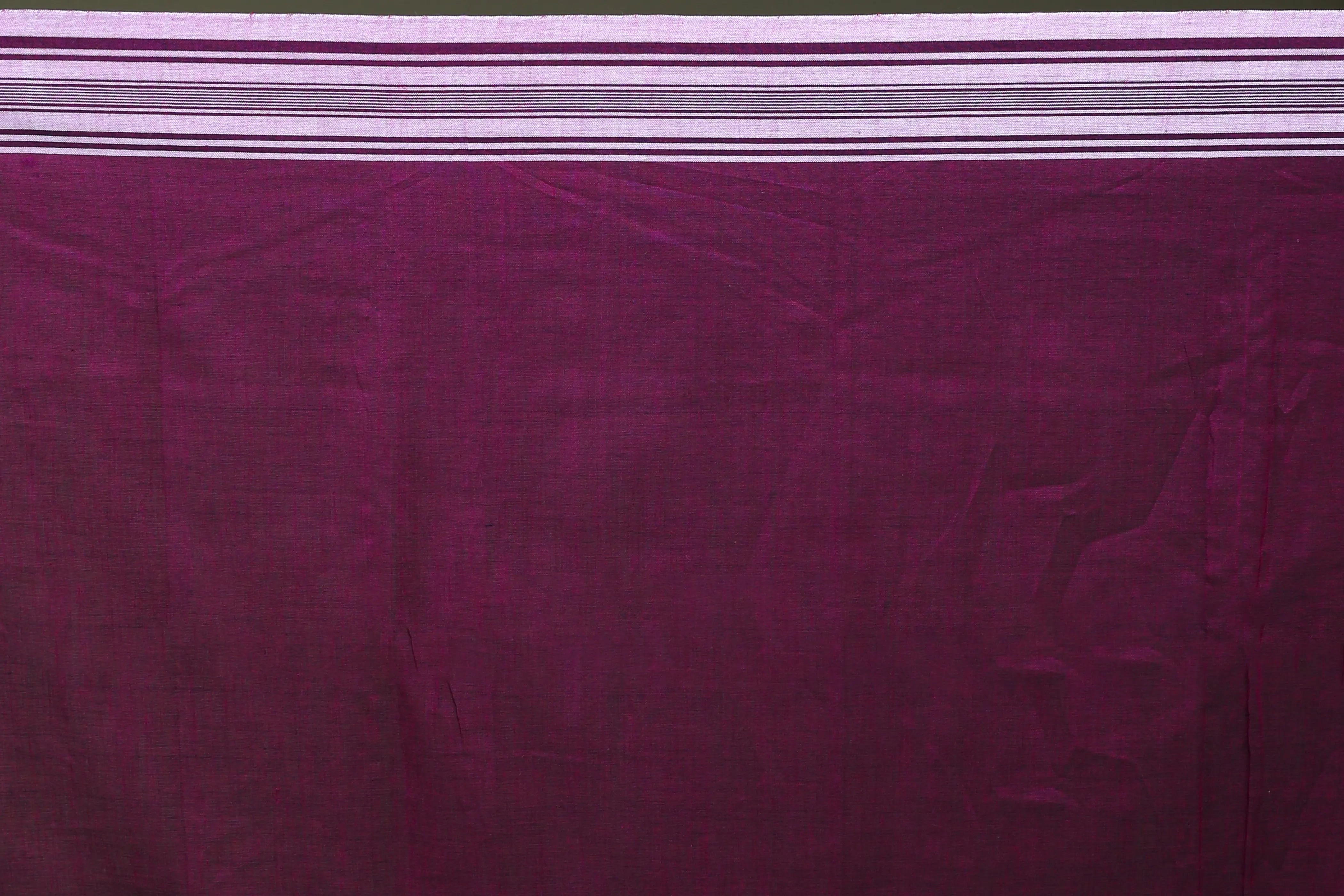 Purple Cotton Saree with Blouse Piece