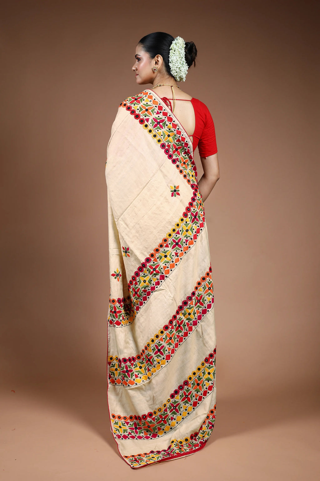 Beige Tussar Saree with Blouse Piece