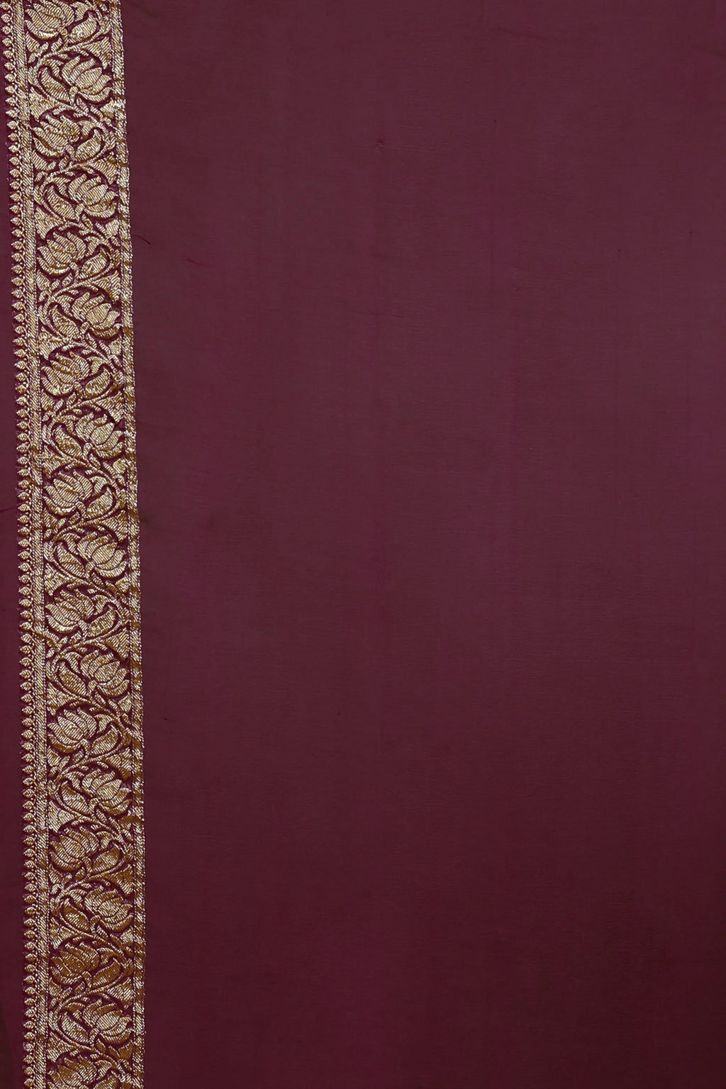 Purple and Rani Chiffon Banarasi Saree with Blouse Piece