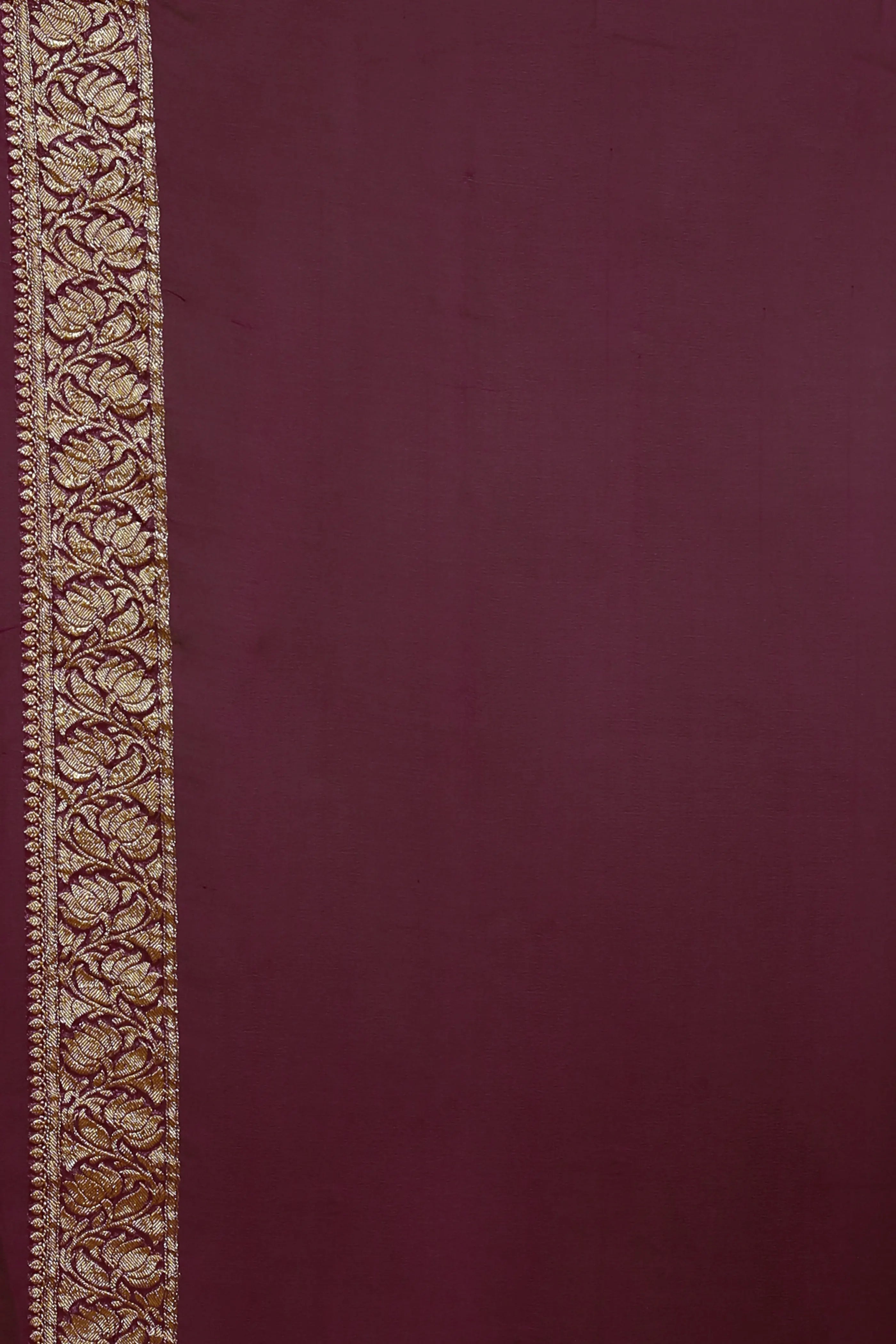 Purple and Rani Chiffon Banarasi Saree with Blouse Piece