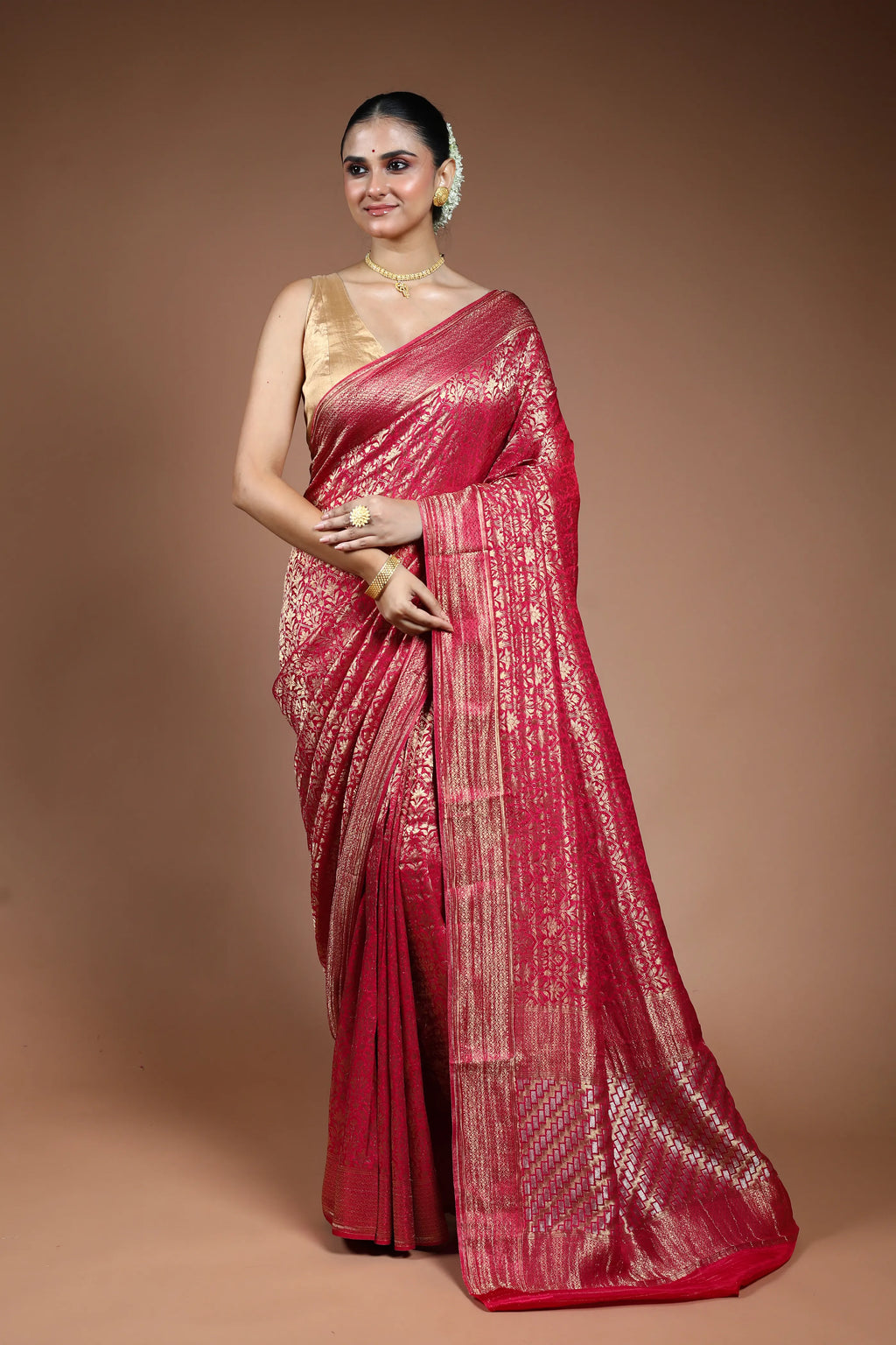 Rani Blended Mashru Saree with Blouse Piece