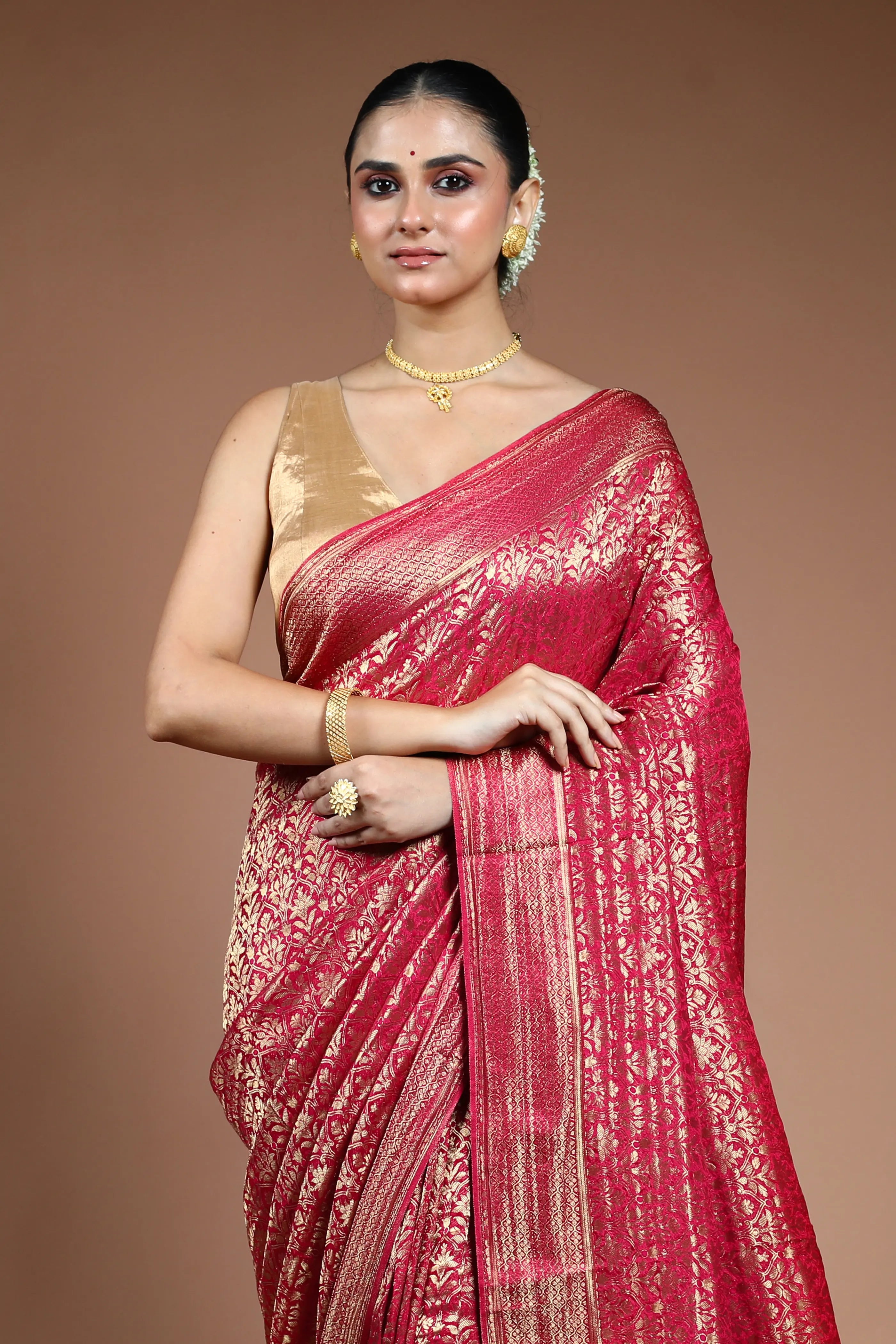 Rani Blended Mashru Saree with Blouse Piece
