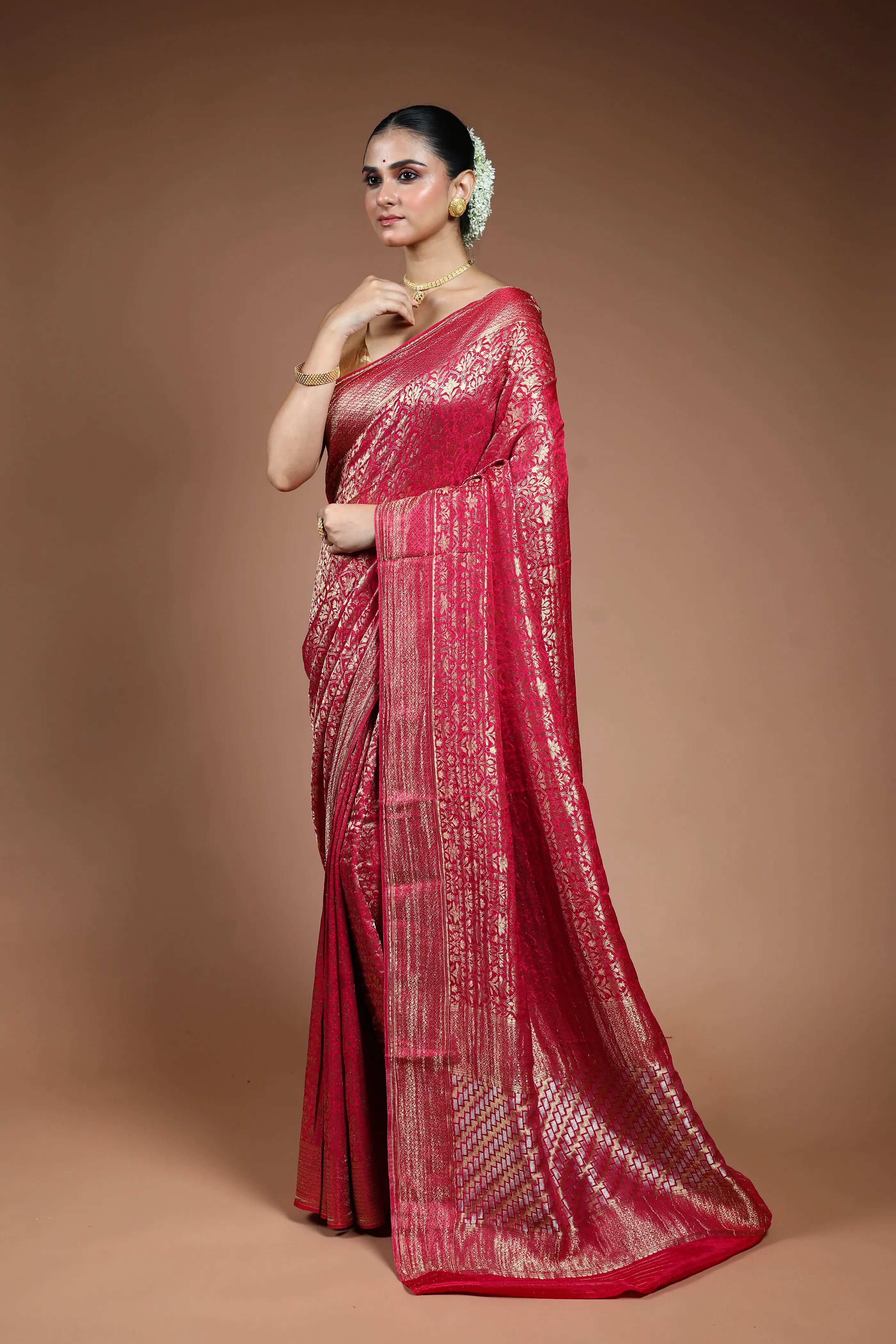 Rani Blended Mashru Saree with Blouse Piece