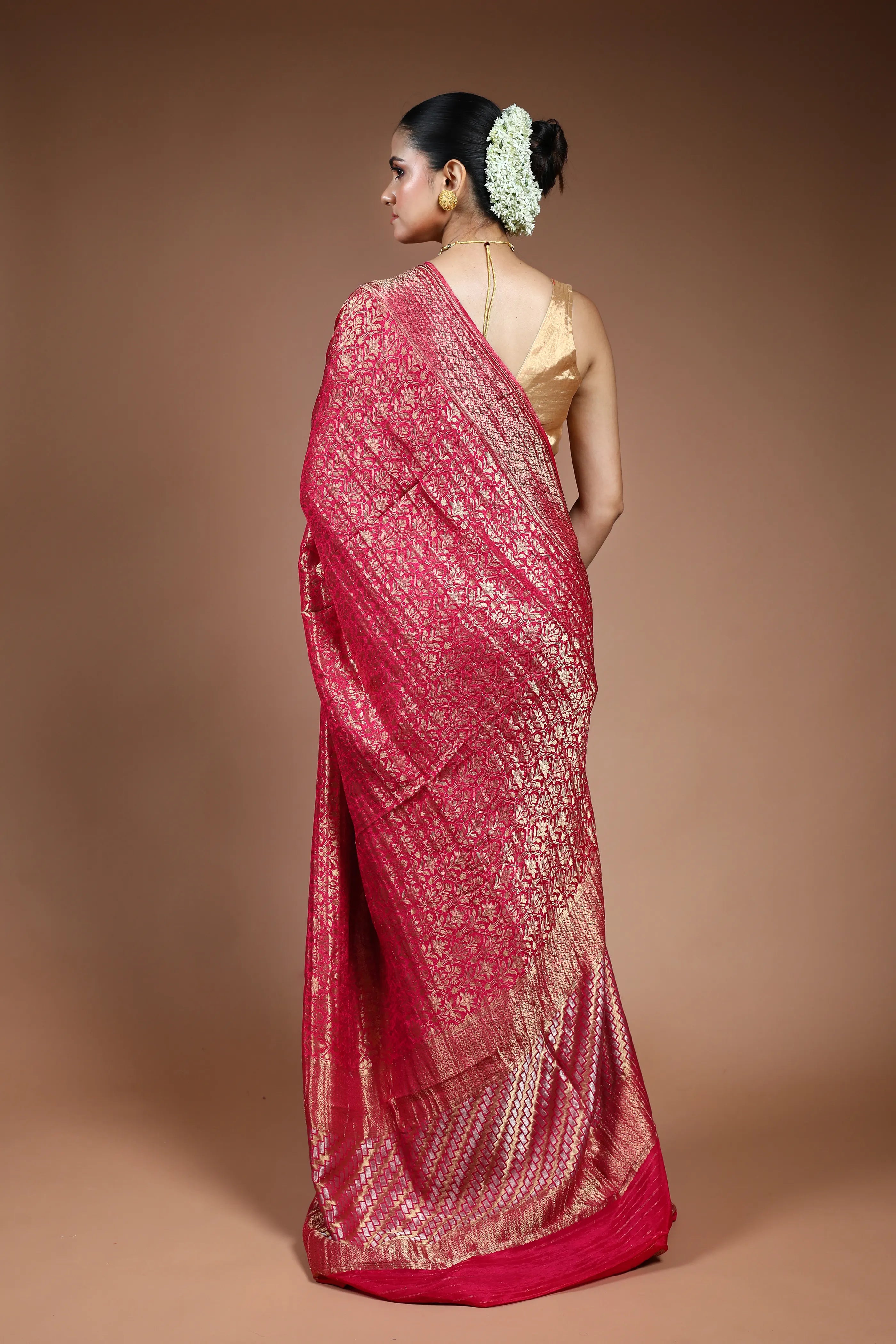 Rani Blended Mashru Saree with Blouse Piece