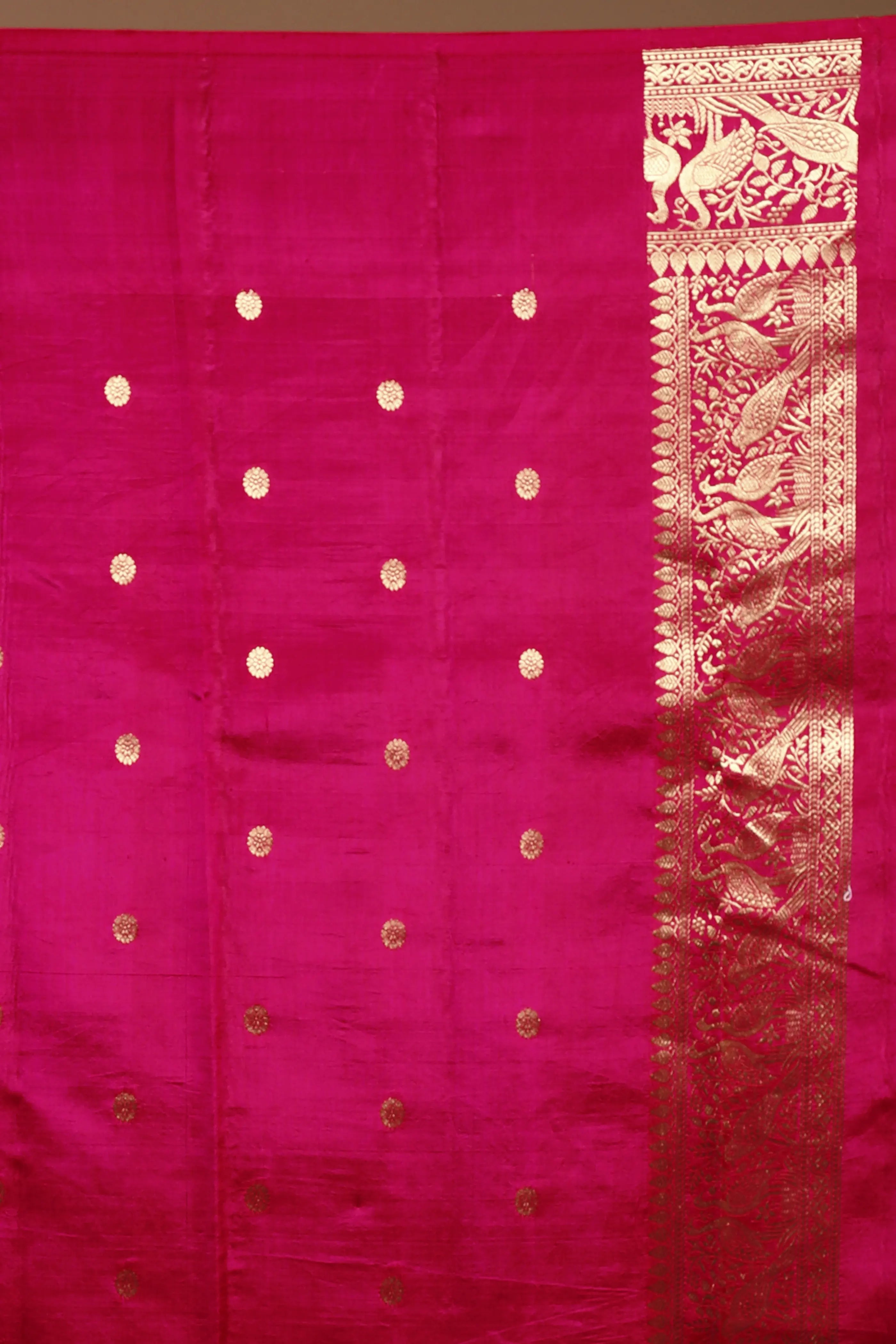 Rani Mango Silk Saree with Blouse Piece
