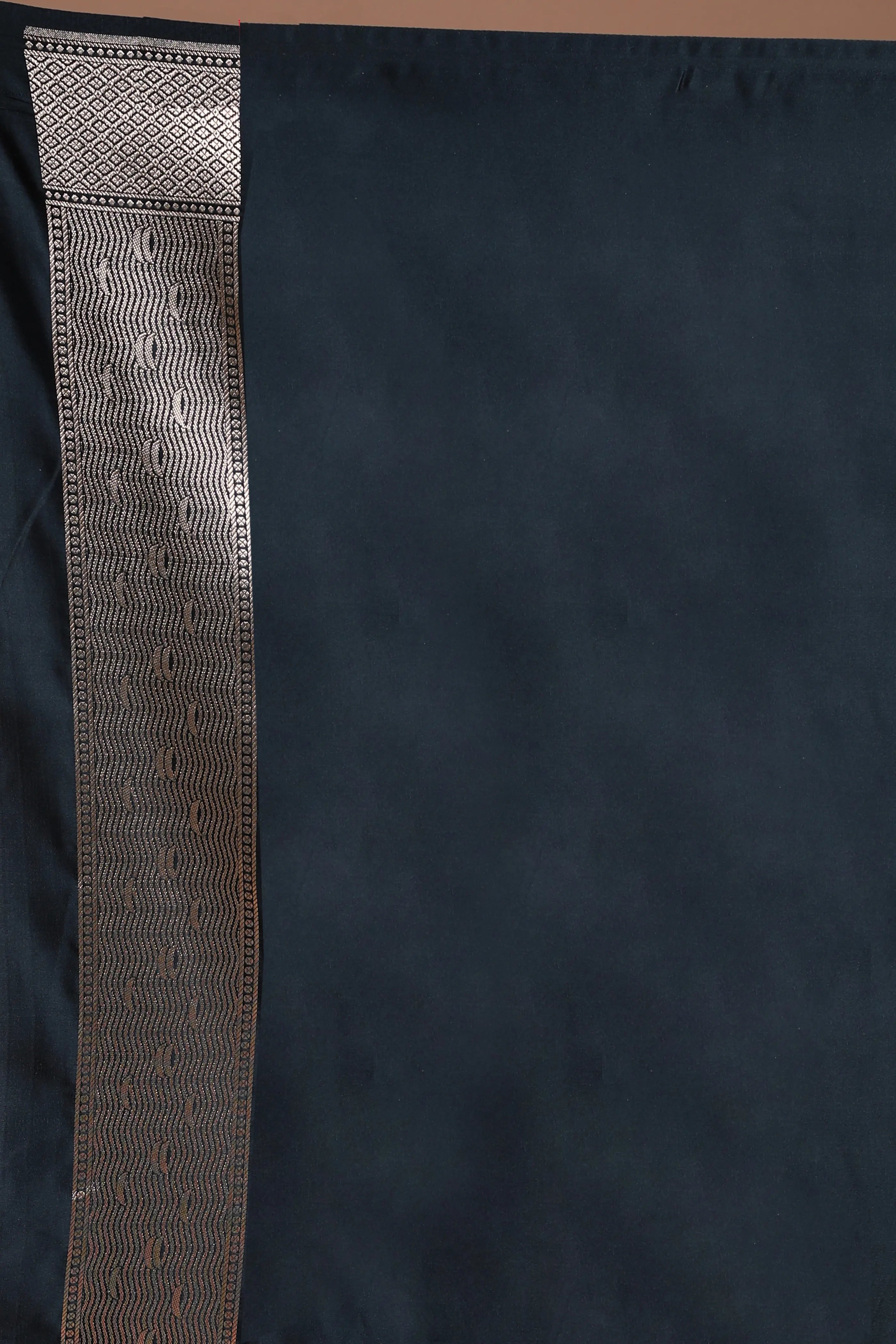 Black Ghat Katan Banarasi Saree with Blouse Piece