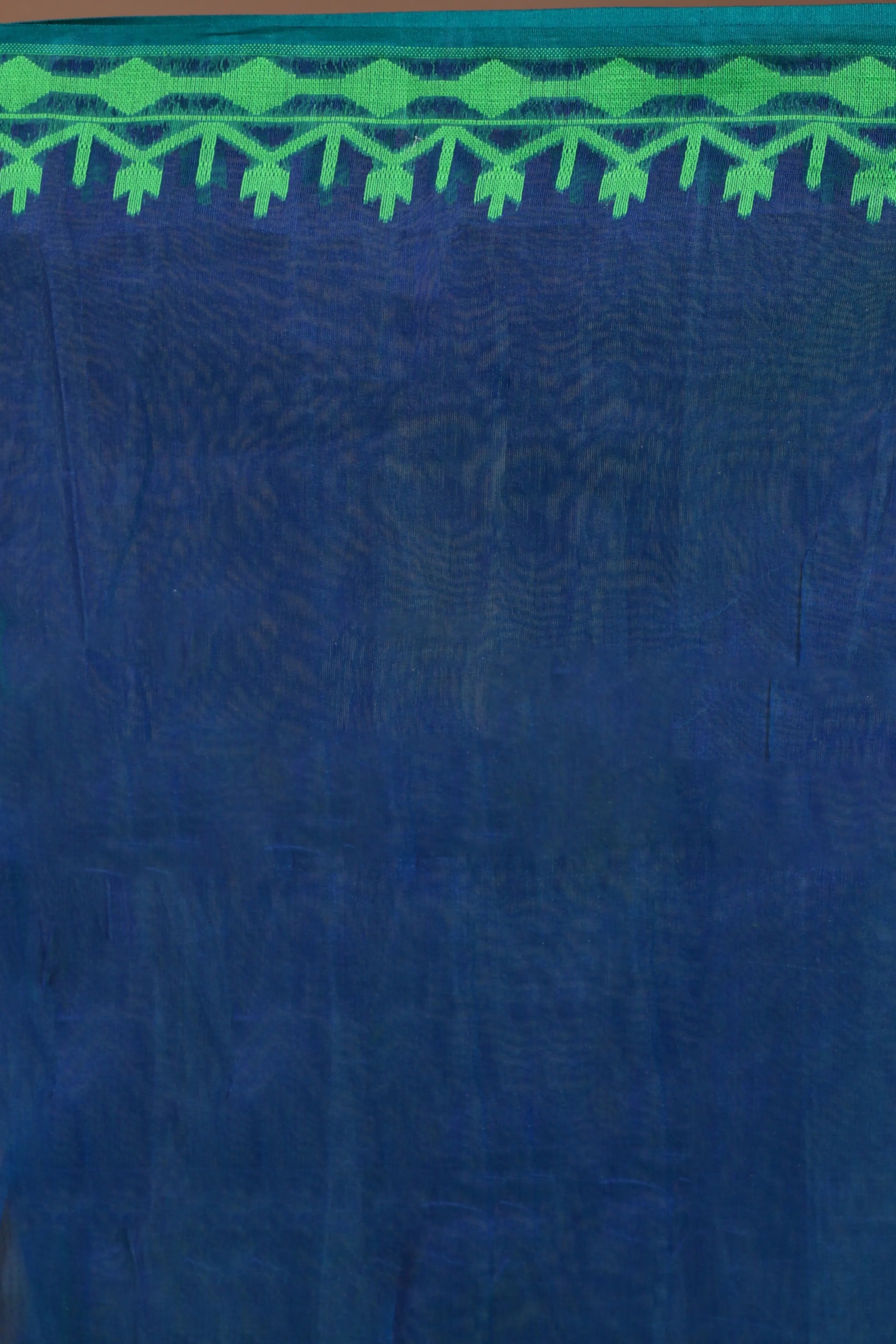 Peacock Blue Jamdani  Saree with Blouse Piece