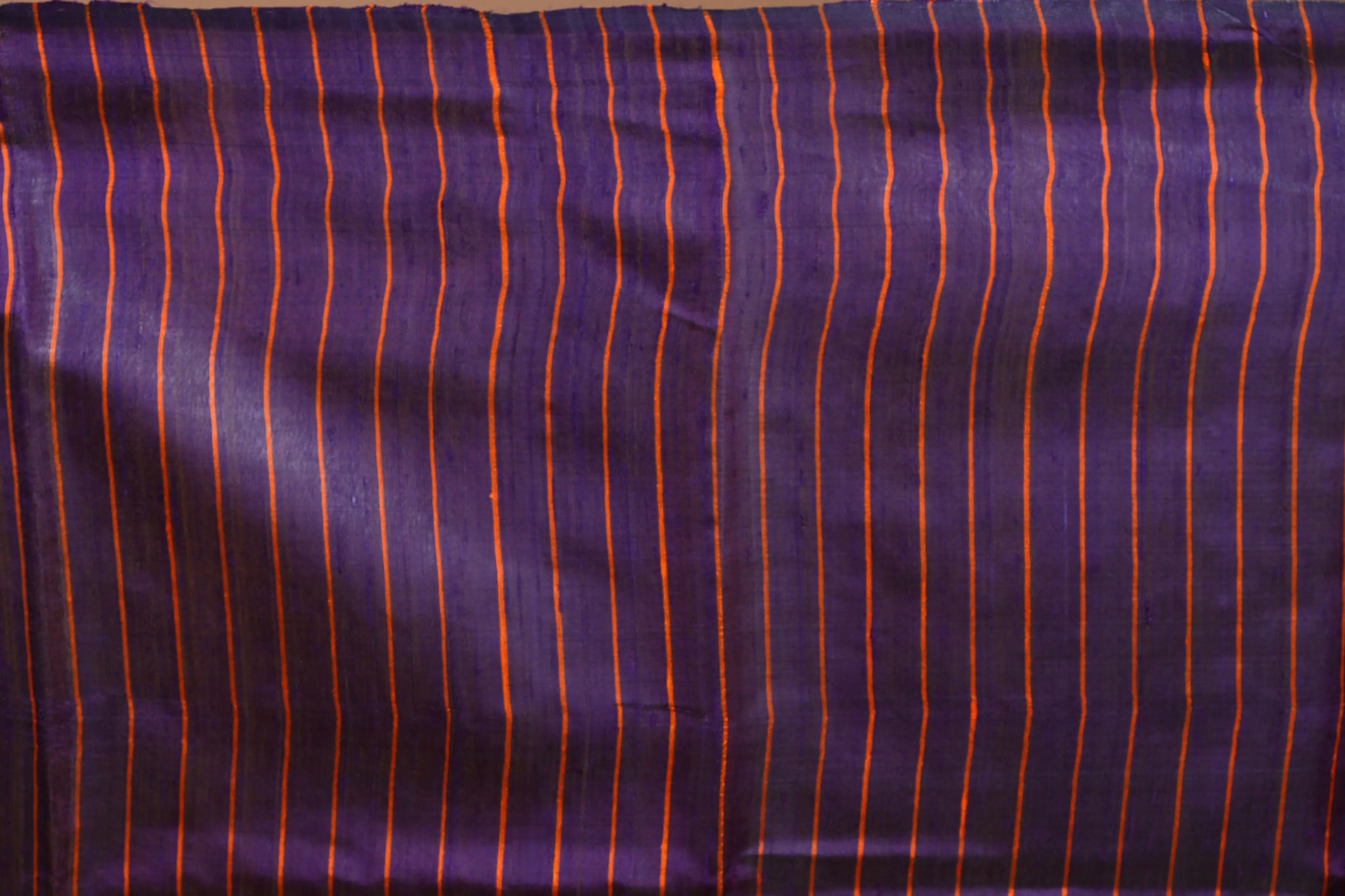 Orange Raw Silk Saree with Blouse Piece