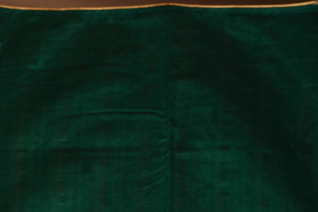 Bottle Green Blended Semi Tussar Saree with Blouse Piece