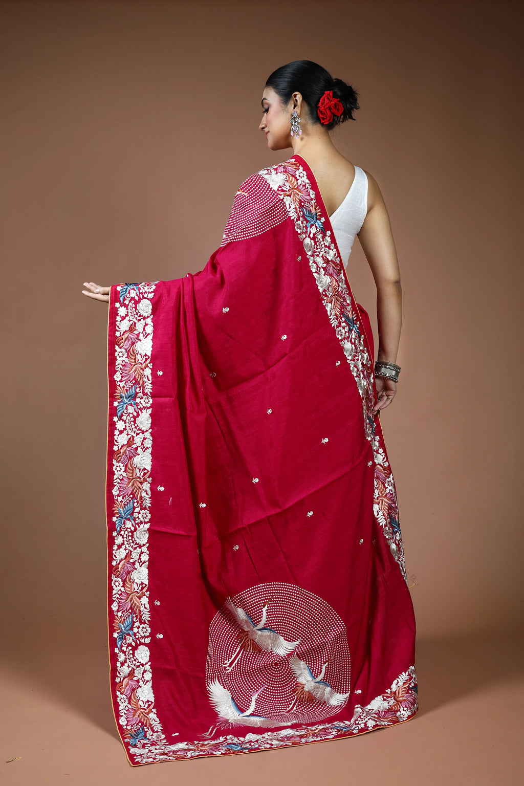 Rani Blended Semi Tussar Saree with Blouse Piece