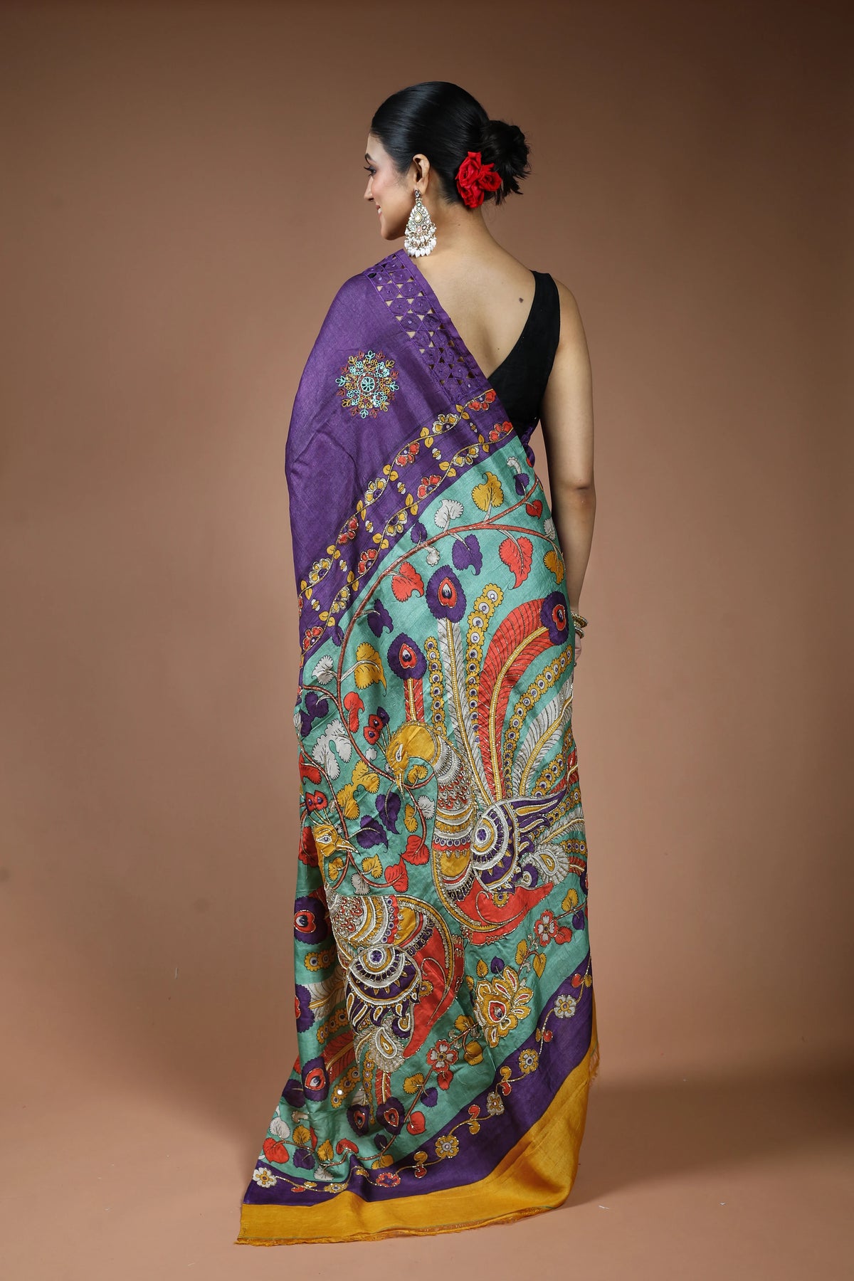Purple Tussar Saree with Blouse Piece