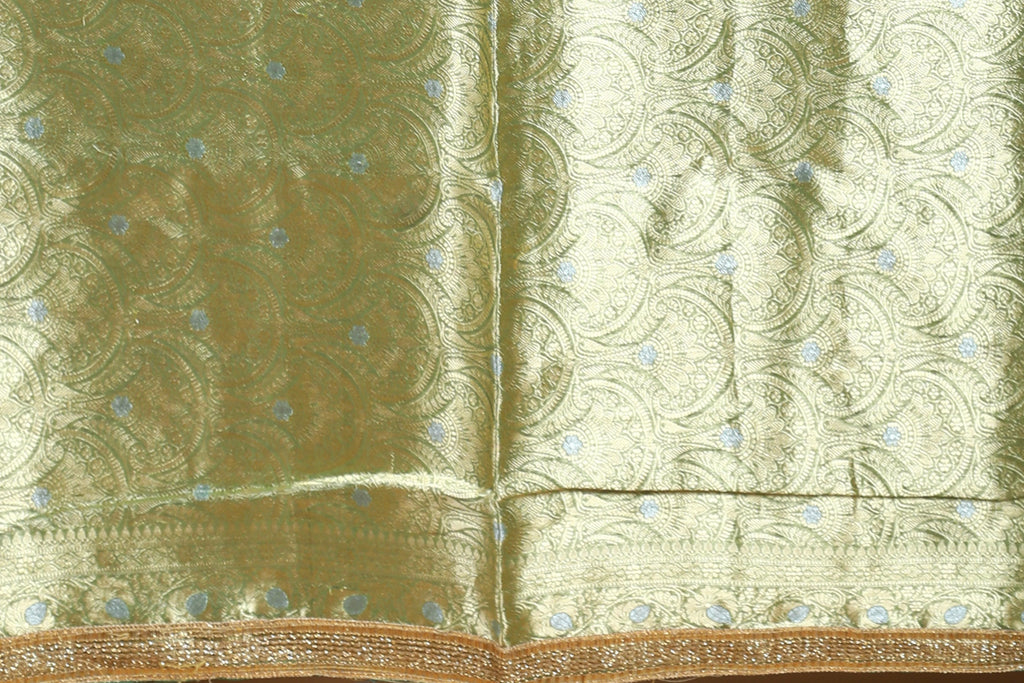 Green Tissue Saree with Blouse Piece