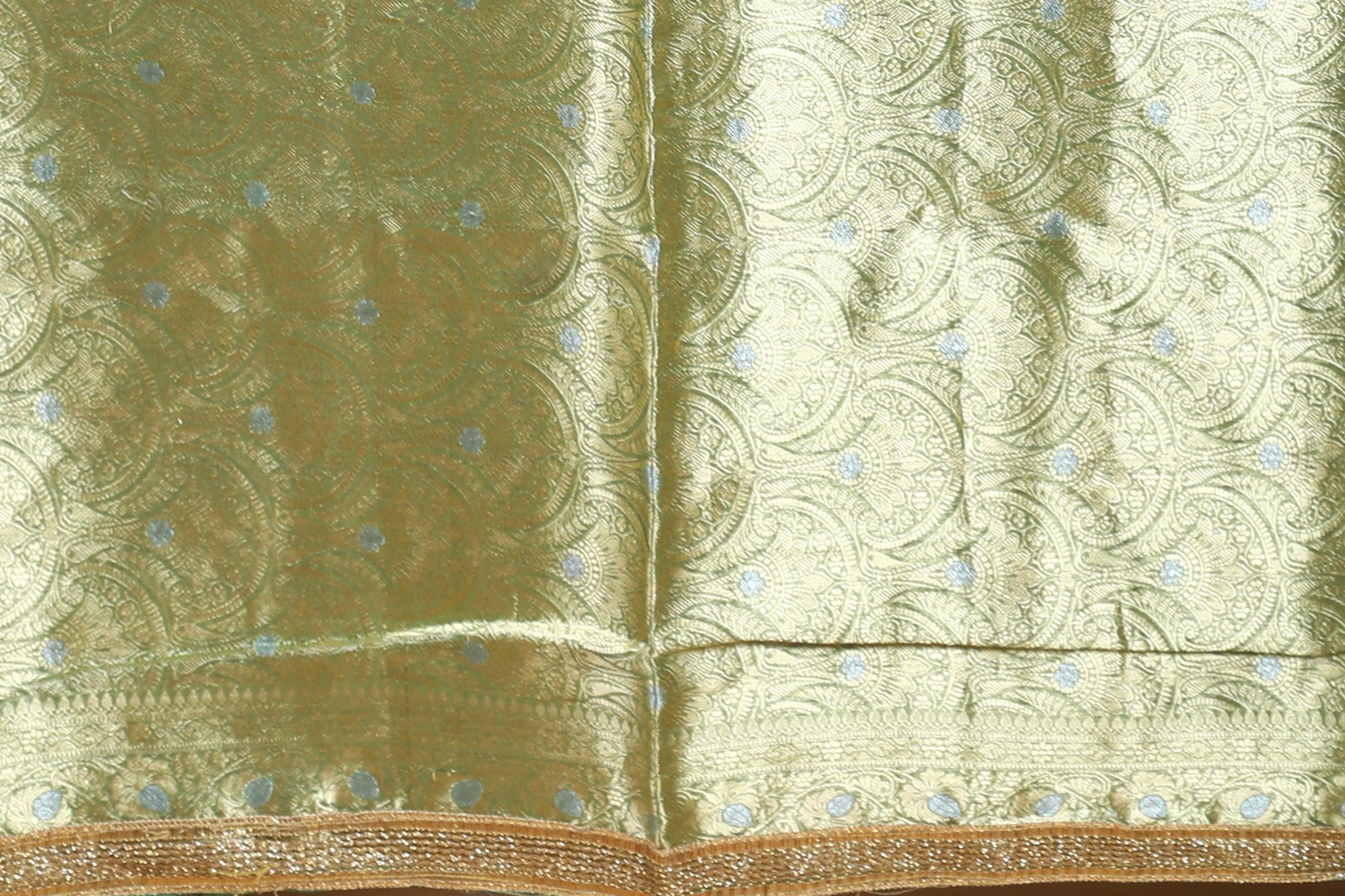 Green Tissue Saree with Blouse Piece