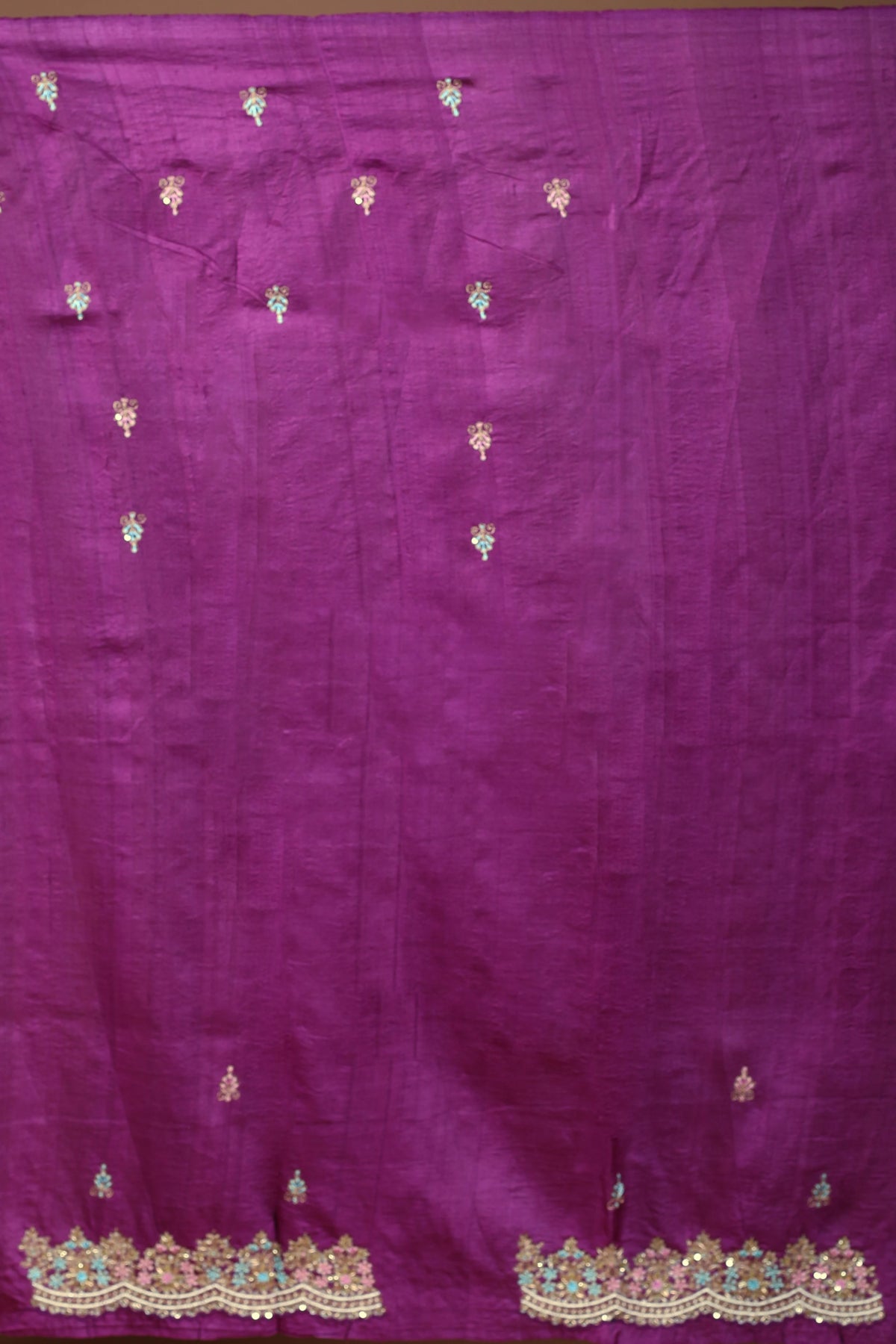 Purple Tussar Saree with Blouse Piece