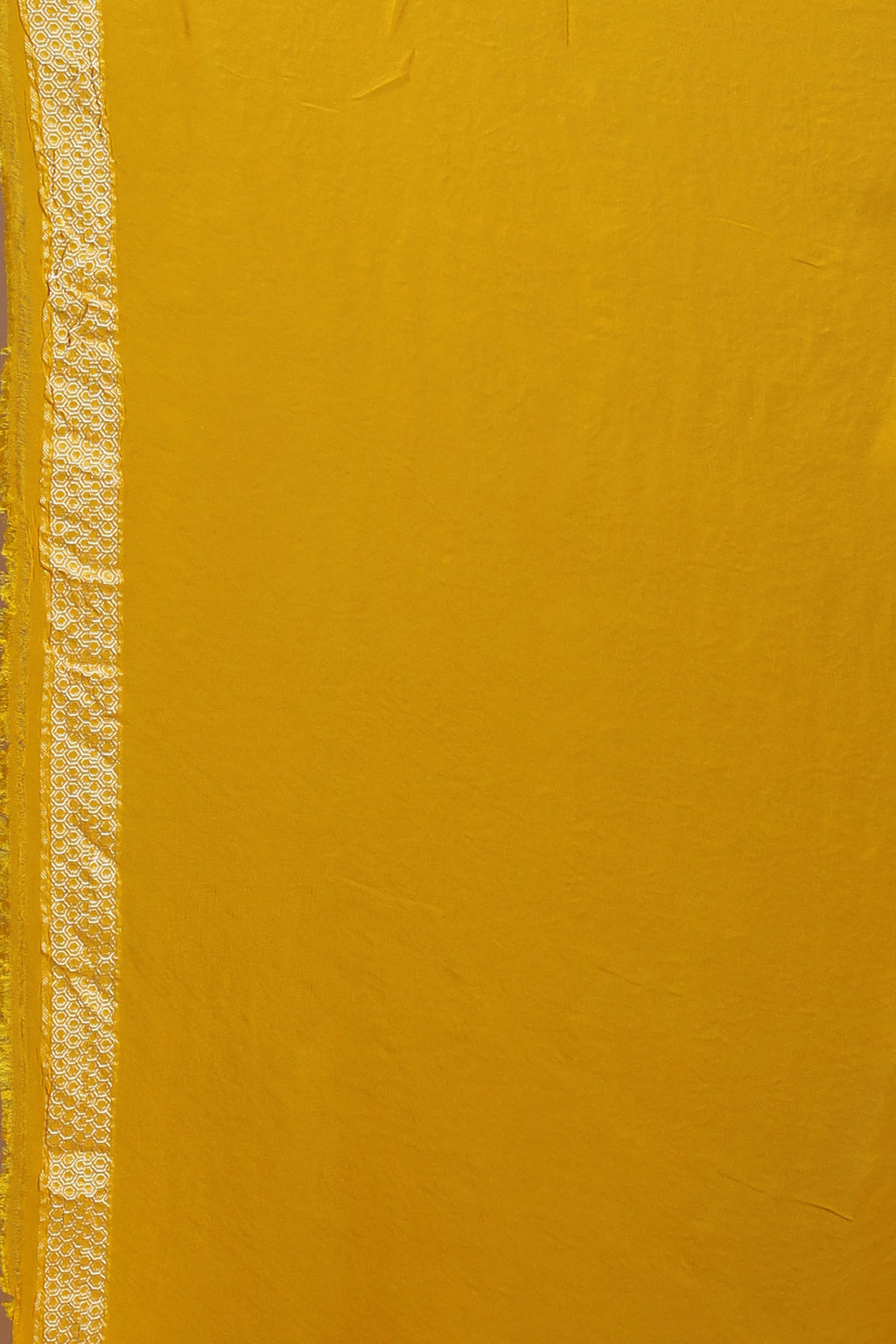 Yellow Georgette Banarasi Saree with Blouse Piece