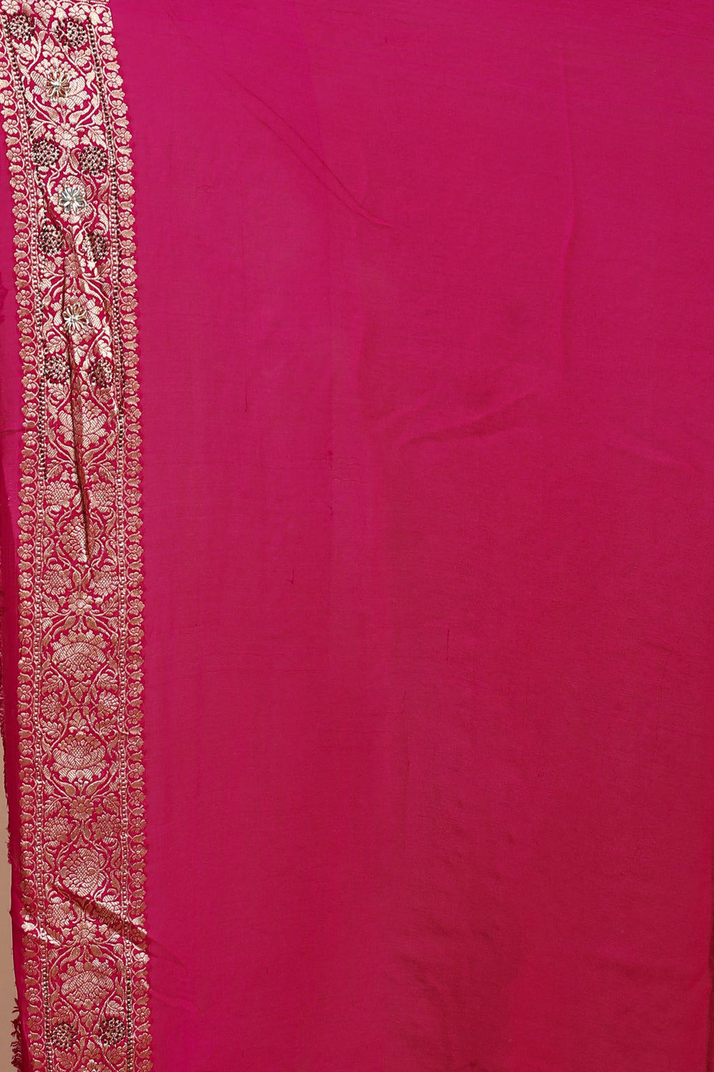 Rani Georgette Banarasi Saree with Blouse Piece