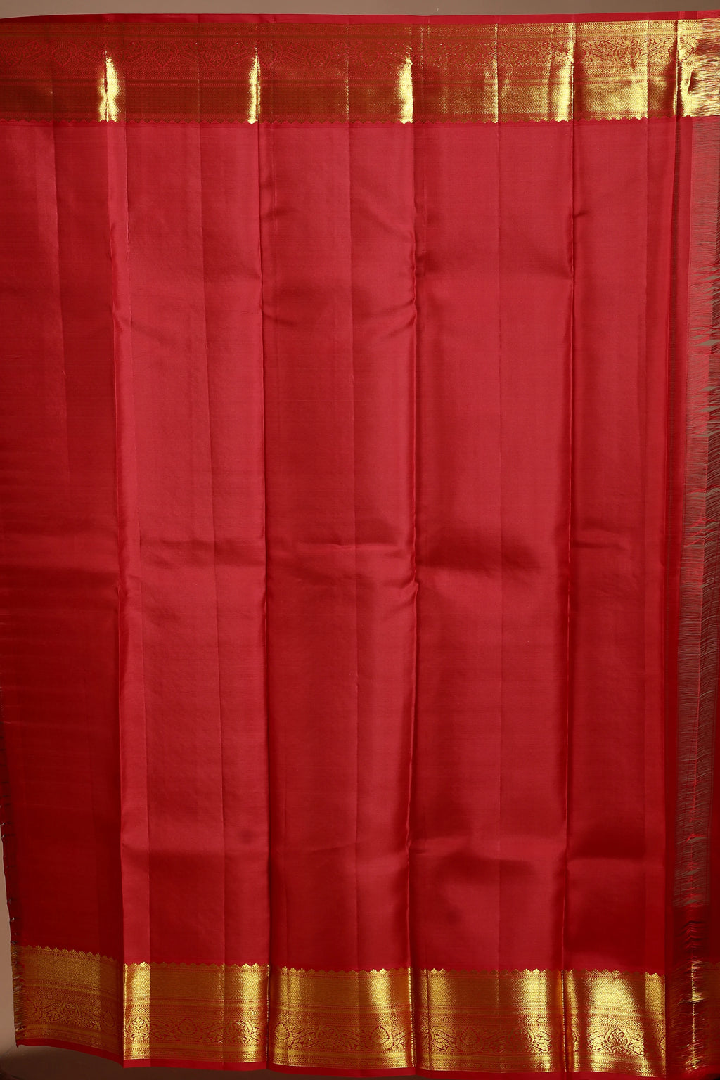 Red Silk Kanjivaram Saree with Blouse Piece