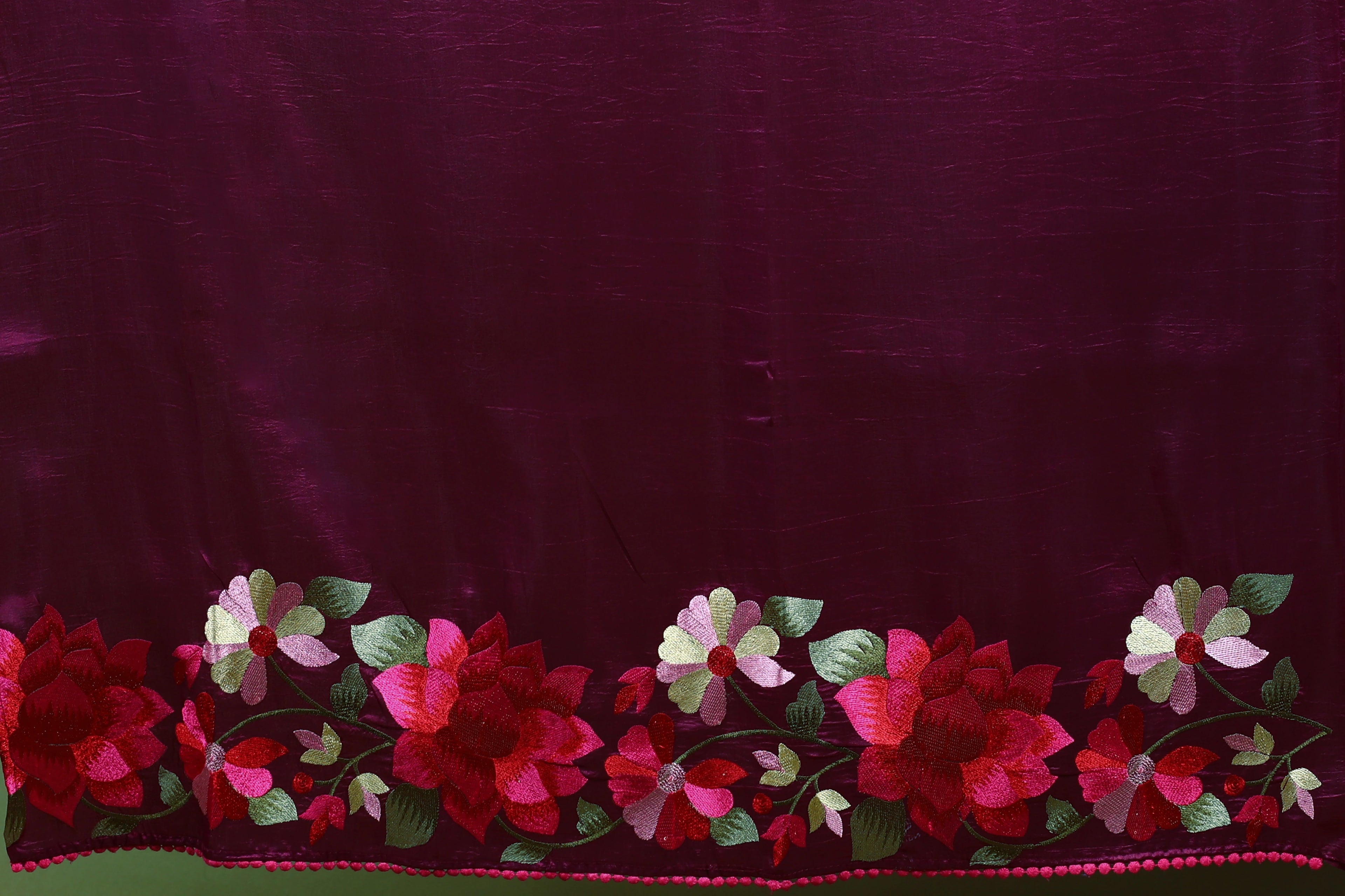 Magenda Semi Silk Saree with Blouse Piece