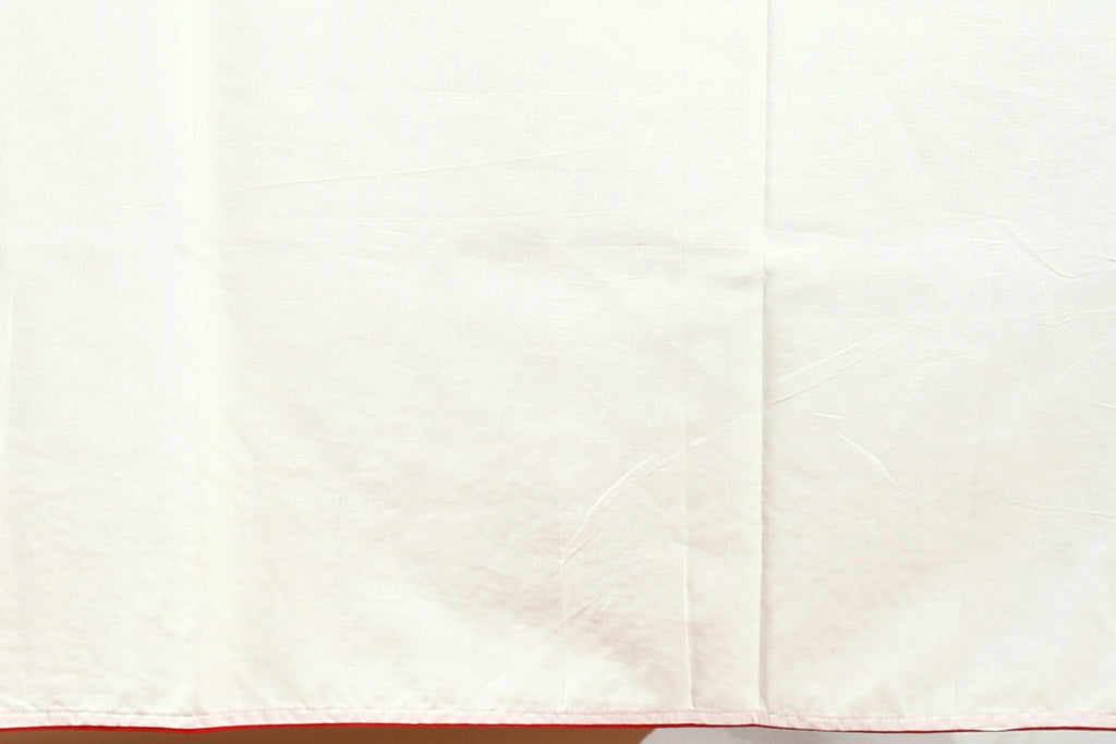 Red & White Silk Kota Saree with Blouse Piece