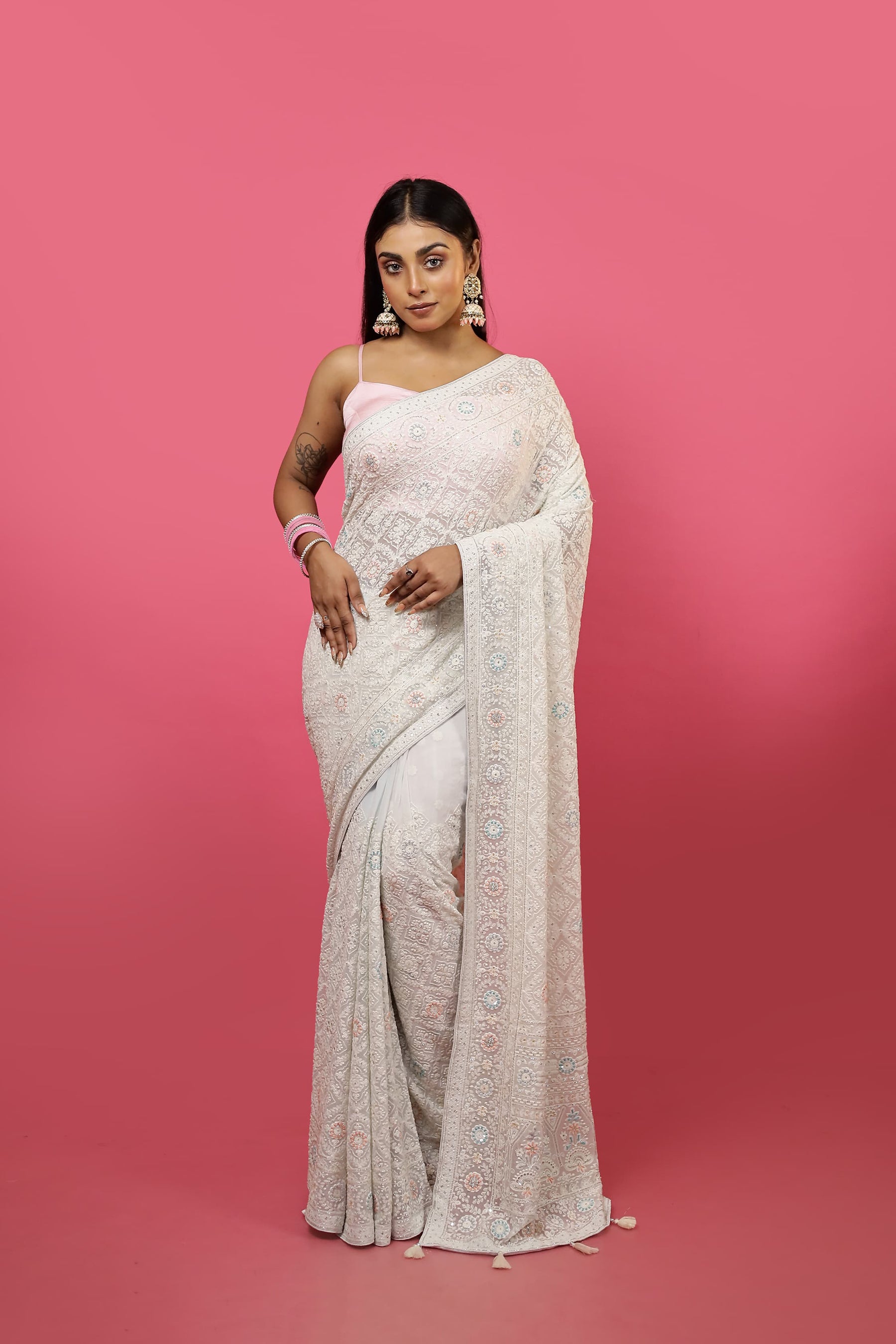 Chikankari Saree