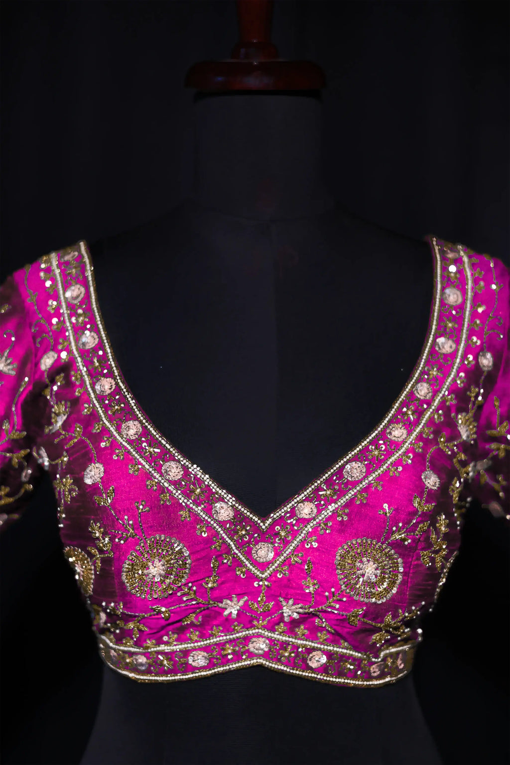 Rani Raw Silk Blouse For Women Jaal Style Party wear