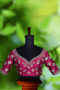 Rani Pink Raw Silk Zardosi Blouse