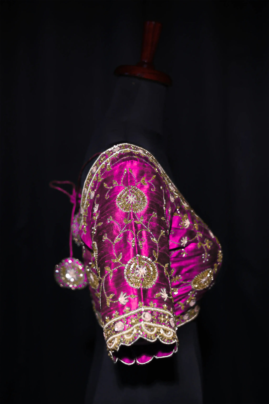 Rani Raw Silk Blouse For Women Jaal Style Party wear