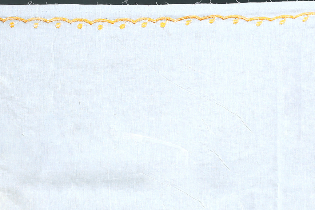 EBS244B4 - Embroidery Saree Yellow - detail 2
