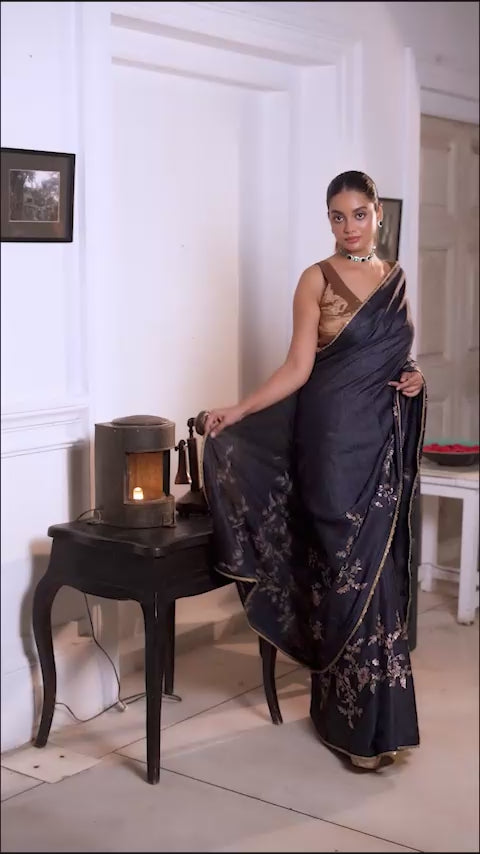 Tussar Hand Embroidery