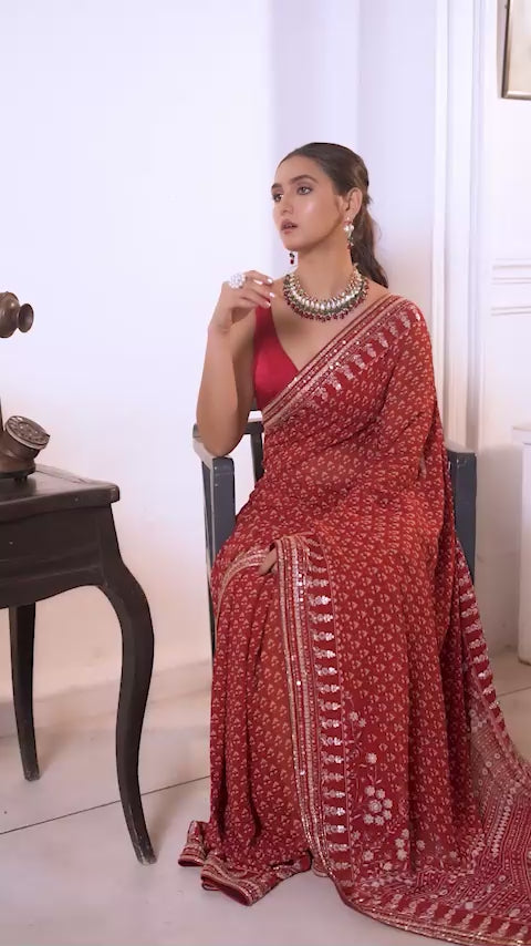 Chiffon Block Print