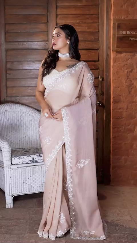 Crush Tissue Zardosi Work